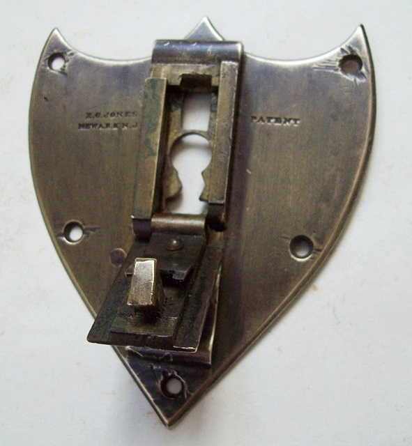 M106 - Rare Brass Shield Lock Cover - Click Image to Close