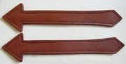 M123 - Arrow Style Leather Handles - Click Image to Close