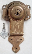 L101 - Antique Brass 1898 Eagle Lock & Key - SOLD 07/2023 L101 - Antique Brass 1898 Eagle Lock & Key - SOLD 07/2023