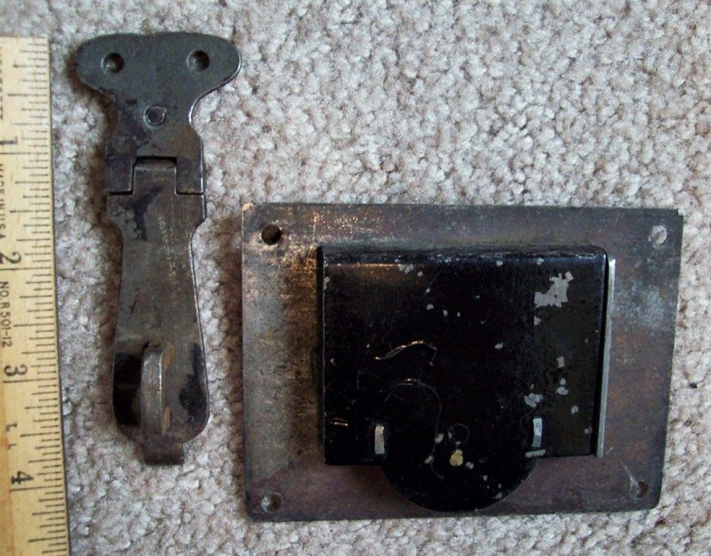 L103 - Early Iron & Brass Eagle Hasp Lock