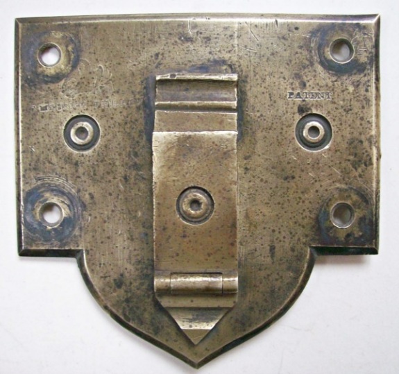 L115 - Brass Mid 1800's Lock Plate - Click Image to Close