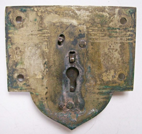 L115 - Brass Mid 1800's Lock Plate - Click Image to Close