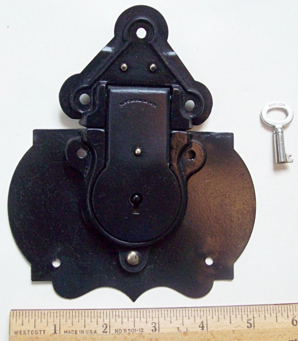 L117 - Antique 1879 Trunk Lock with Key - SOLD 02/2023
