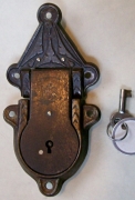 L123 - Eagle Trunk Lock & Key, Patent 1879 - SOLD 02/2024