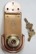 L124 - Brass & Bronze Excelsior Lock & Keys - Click Image to Close