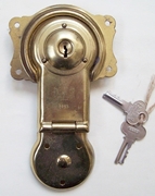 L126 - Antique Excelsior Trunk Lock & Keys