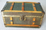 T116 - Antique Canvas Covered Doll Trunk - Click Image to Close