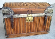 T101 - Rare Early Martin Maier Slat Trunk, 1870's - SOLD 02/2022