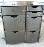 T102 - Vintage Army Field Desk Trunk - Click Image to Close