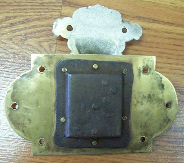 T103 - Ornate Brass Trunk Lock 1861 - SOLD 06/2022
