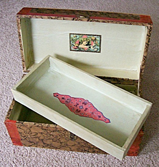 T108 - Antique Doll Trunk with Tray