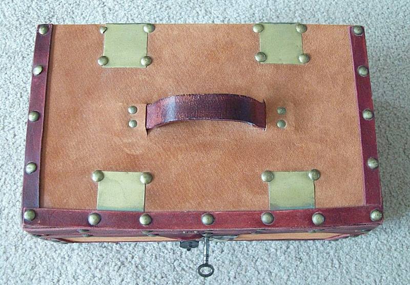 T126 - Leather Covered Document Box 1850's - SOLD 07/2022