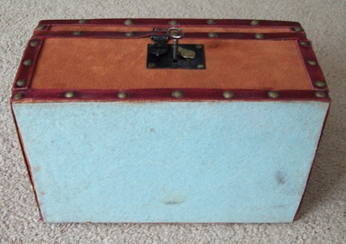 T126 - Leather Covered Document Box 1850's - SOLD 07/2022