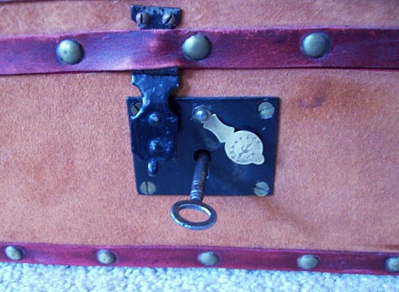 T126 - Leather Covered Document Box 1850's - SOLD 07/2022
