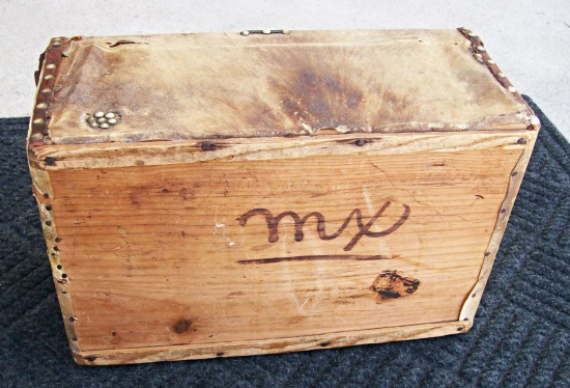 T126 - Hide Covered Document Box 1850's