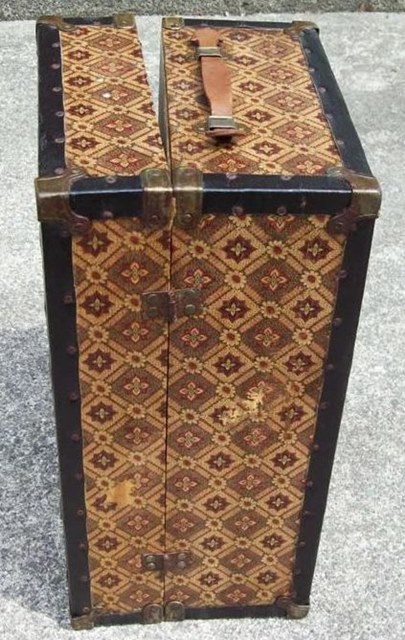 T129 - Rare Large Ornate Doll Wardrobe Trunk - SOLD 12/2021